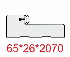 Стойка порога с уплотнителем 65*26*2070мм. ЭКО-шпон Венге FL