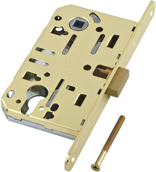 Корпус AGB (АГБ) врезного замка магнитный под цилиндр MEDIANA POLARIS B06103.50.03 (латунь)