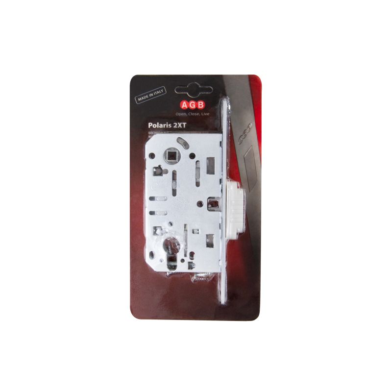 Корпус AGB (АГБ) замка магнит. под цил. MEDIANA POLARIS B06103.50.FM.567 с отв. планк B02402.05 (белый)