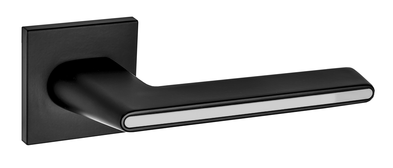 Ручка дв. PUERTO SLIM AL 556-03 B/W "Романо" (черный - белый)